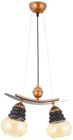 Resim Lambadar Tekli Modern Tarz Kayık Model Metal Camlı Sarkıt Avize Nocolor-E7Ae7F1F Tek Ebat 3561-2Bakir 