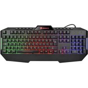 Resim GameBooster Gamebooster G59K "frontier"rainbow Aydınlatmalı Membrane Oyun Klavyesi 