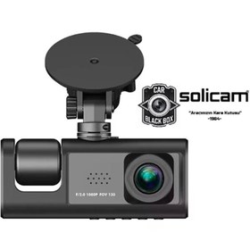 Resim Soli SOLICAM Araç Kamerası 1080P + Wifi +3 Kamera + GSensor + 2 İnç Ekran 