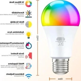 Resim Hakay Akıllı Rgb LED Ampul - 11W, Wi-Fi & Bluetooth Uyumlu 