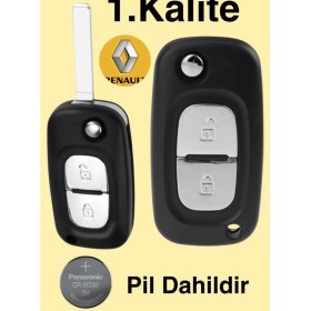 Resim Renault Clio 3 Modus 2 Uyumlu Anahtar Kabı Kumanda Kabı Oto Anahtarlık Boş Kap 