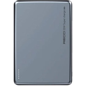 Resim Recci RPB-W20 Taşınabilir Wireless Şarj ve PD Hızlı Şarj Özellikli Powerbank 15W 4900mAh - Mavi 