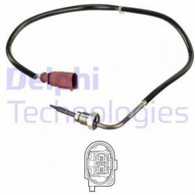 Resim EGZOZ GAZ SICAKLIK SENSORU DIZEL PARTIKUL FILTRE ONCESI - KAHVERENGI TIGUAN 07-18 2.0TDI CBAA CBAB CBBB DELPHI TS30154 OEM 