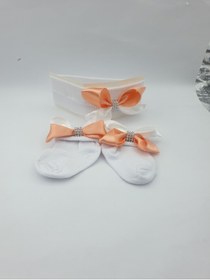 Resim ÖZKARDEŞLER BABY Bebek Bandana Çorap Aksesuarlı 