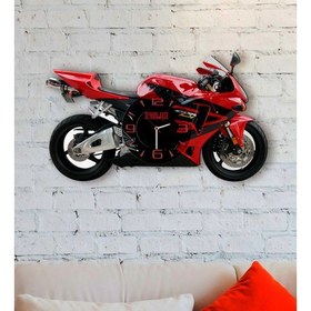 Resim BK Kişiye Özel Motosiklet Tasarımlı Ahşap Duvar Saati-2 