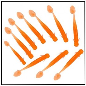 Resim Uyguna-yakala 1g 50mm -10 Adet Silikon Kurt Yem - Karides Kokulu- Turuncu-1015-ora 