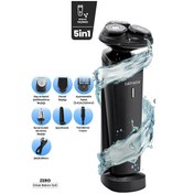 Resim Goldmaster Zero GM8141 Şarj Standlı Oynar Başlıklı Islak Kuru 5 in 1 Erkek Bakım Seti 