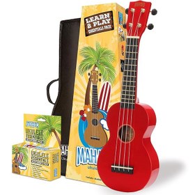 Resim Mahalo Learn 2 Play Ukulele Seri (Kırmızı) 