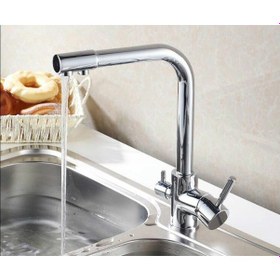 Resim Su Arıtma 3 Çıkışlı Dual Flow Evye Mutfak Bataryası 