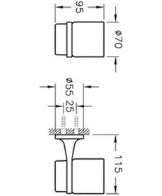 Resim Vitra Marin Diş Fırçalığı Krom A44942 Krom 