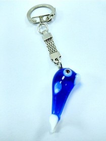 Resim Cam Nazar Boncuğu Balık Anahtarlık El Yapımı Hediyelik Eşya 