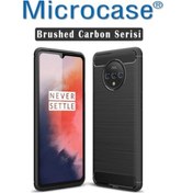 Resim Microcase Oneplus 7T Brushed Carbon Kilif - Siyah 390474226 