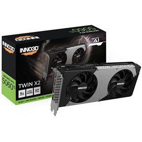 Resim Inno3D RTX5060Ti Twin X2 N506T2-08D7-193075N 128 Bit GDDR7 8 GB Ekran Kartı 