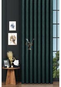 Resim Petek Fon Perde V-1035 Koyu Yeşil Koyu Yeşil 