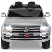 Resim 12v Quattro Uzaktan Kumandalı Akülü Araba 18ah Metalik Akülü Çocuk Arabası Gümüş 