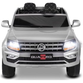 Resim 12v Quattro Uzaktan Kumandalı Akülü Araba 18ah Metalik Akülü Çocuk Arabası Gümüş 