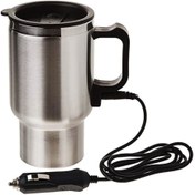 Resim efmues Araç su ısıtıcı 12v Çelik termos Bardaklı su ısıtıcı 500ml 