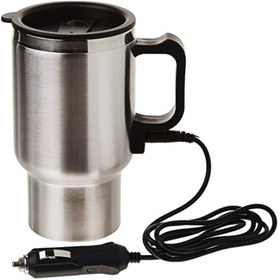 Resim efmues Araç su ısıtıcı 12v Çelik termos Bardaklı su ısıtıcı 500ml 