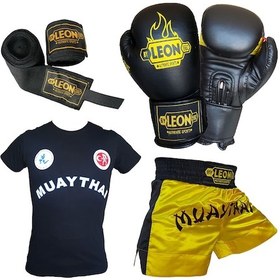 Resim Aksaspor Leon Blade Boks Eldiveni, Muay Thai Şortu, Tişört Ve Bandaj Seti (240125980) 