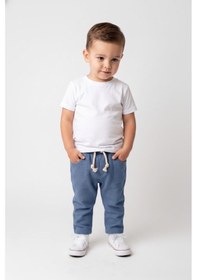 Resim MiaBaby Bebek Müslin Pantolon Indigo 