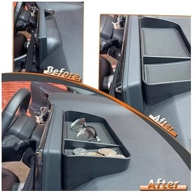 Resim Dashanshop Siyah Kaymaz Tabanlı Araç Torpido Gözü Organizör Tepsisi Para Anahtar Telefon 