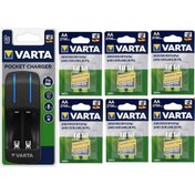 Resim Varta Pocket 4lü Şarj Cihazı + 12*2700 Mah Aa Şarj Edilebilir Pil 