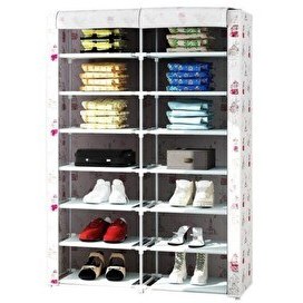 Resim Reyo Teknor İstanbul Temalı 2 Bölmeli Plastik Bez Dolap Ayakkabılık 