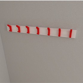 Resim Hepsi3boyutlu Modern Duvar & Kapı Kanca Askılık - 7 Adet Kırmızı Kanca Askılık - Model No : 2 Kırmızı 