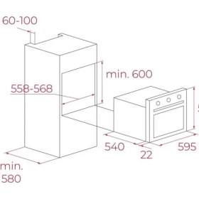 Resim Teka Hak 625 Bk Börek Şefim Siyah Ankastre Fırın 