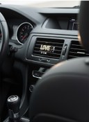 Resim ÇiçekAntalya Taşlı Klima Izgara ve Torpido Süsü Love Taşlı Gold Prenses Altın Rengi 