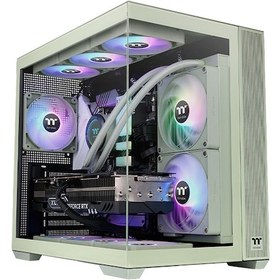 Resim Thermaltake View 380 850w 80+ Gold Argb Usb 3.2 Matcha Green Atx Mid Tower Kasa Ca-3z2-85mewe-00 