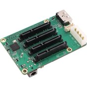 Resim Misda Store Pi 5 Penta Sata Hat - 5x'e Kadar Sata Disk Şapka 