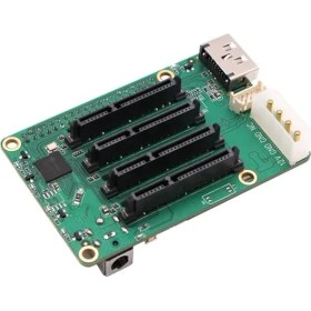 Resim Misda Store Pi 5 Penta Sata Hat - 5x'e Kadar Sata Disk Şapka 