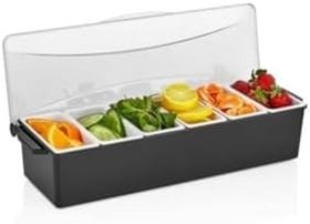 Resim GastroPlast 6 Bölmeli Kapaklı Saklama Kabı 
