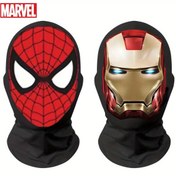 Resim Marvel 1/2 adet Örümcek Adam ve Demir Adam Kostüm Maskesi Başlık Mesh Yüz Kaplaması Günlük ve Etkinlik Partileri için Uygun Noel Sevgililer Günü Şükran Günü Paskalya Cadılar Bayramı Mükemmel Tatil Hediyesi 