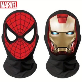 Resim Marvel 1/2 adet Örümcek Adam ve Demir Adam Kostüm Maskesi Başlık Mesh Yüz Kaplaması Günlük ve Etkinlik Partileri için Uygun Noel Sevgililer Günü Şükran Günü Paskalya Cadılar Bayramı Mükemmel Tatil Hediyesi 