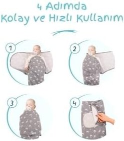 Resim Sevi Bebe 0-3 AY Desenli Yeni Sezon Kundak%100 Pamuk - YENİ KUĞU YSKSML 