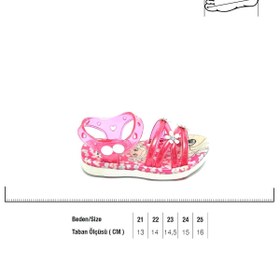 Resim GEZER 00105 Yazlık Kaydırmaz Taban Kız Bebe Sandalet 