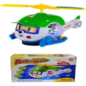 Resim Roseroi Oyuncak Helikopter Sesli Disko Işıklı Sevimli Helikopter Oyuncak 