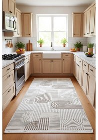 Resim Yağmurser Ekselans Yumuşak Dokulu Kaymaz Taban Halı Yolluk 3048 Vizon Vizon 