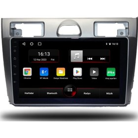 Resim NAVİ Ford Fiesta 2006-2011 Uyumlu Gri 8GB Ram 128GB Hafıza 8 Çekirdek Carplay Kamera Android Multimedya 