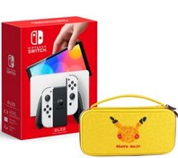 Resim Nintendo Switch Oled Siyah Beyaz + Nintendo Pokeboll Kılıf 