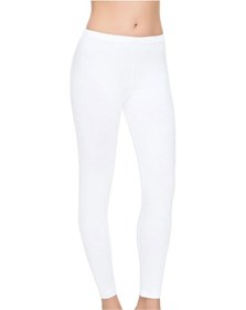 Resim 2 Adet Tutku Elit Beyaz Bayan Likralı Uzun Tayt Kadın Spor Taytı Beyaz 