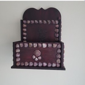 Resim Âric Posta Kutusu Deniz Kabuklu Eskitme & Stencil-bordo 