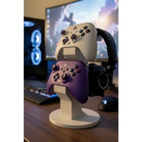 Resim Doyonix Xbox Joystick Kontroller Tutucu ve Kulaklık Dikey Standı Siyah 