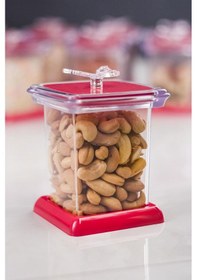 Resim Akrilik Fuşya 12 Li Baharat Kavanozu & Baharatlık & Baharatlık Seti 200 Ml Cam Değildir Çok Renkli 