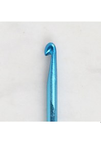 Resim Abarta 4,0mm Renkli Metal Gagalı Örgü Şiş Tunus Tığ 25cm-mavi 1 Adet 