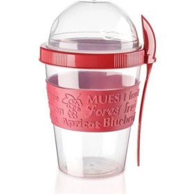 Resim Pazariz Kaşıklı Meyve Hazneli Yoğurt Kabı 