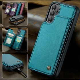 Resim Gaojunshop01 Galaxy Uyumlu A50 Deri Desenli Cüzdan Kapak Kartlık Ve Ayaklık 