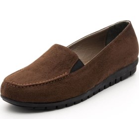Resim Costo Shoes 200591 Kahve Suet Büyük Numara Bayan Ayakkabı 
